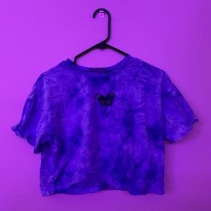 Tie die cropped shirt